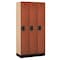 Salsbury Industries Wardrobe Locker, 36" W, 18" D, 76" H, (3) Wide, (3) Openings, Cherry 31368CHE - alternate 1